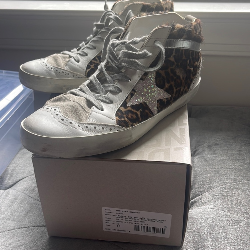 Mid star classics size 40 - calf hair and glitter star
